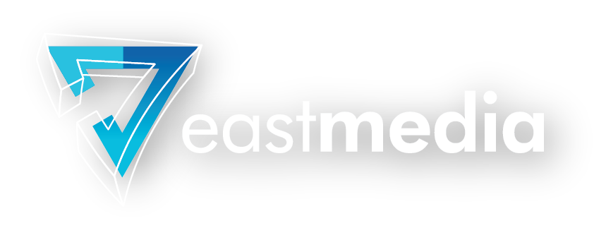 logo EastMedia z podcieniem